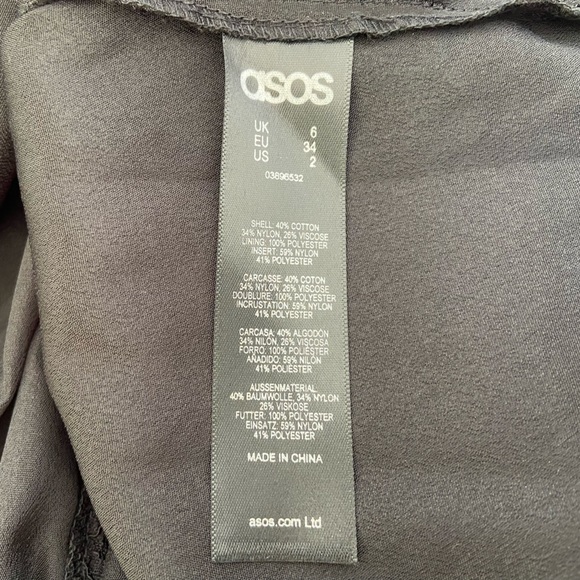 ASOS Lace Crop Top Midi Pencil Dress - Picture 9 of 9